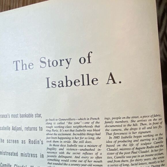 Isabelle Adjani - Interview magazine - Jan 1990 David Lynch Quincy Jones - Picture 6 of 15
